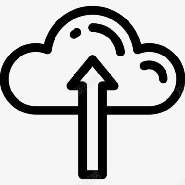 云计算通信和媒体8线性图标图标
