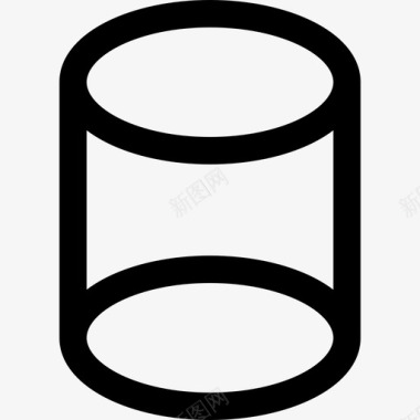 圆柱数学符号线性图标图标