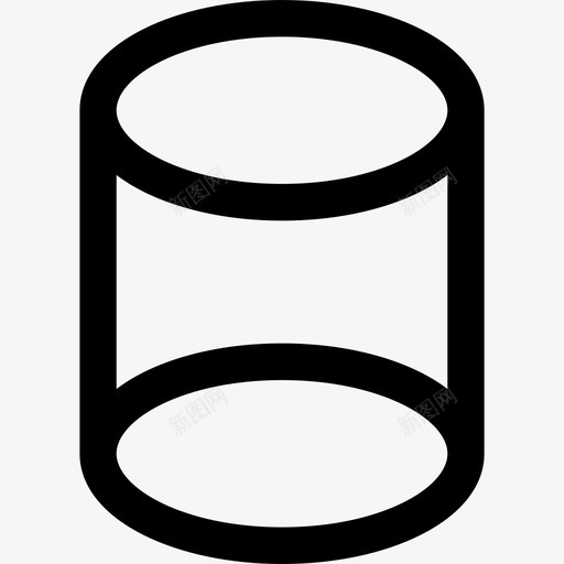 圆柱数学符号线性图标svg_新图网 https://ixintu.com 圆柱 数学符号 线性