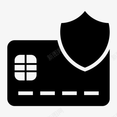 卡保护芯片信用卡图标图标