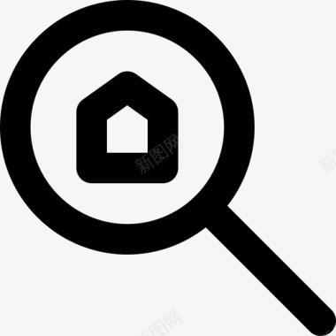 搜索房地产收集线性图标图标