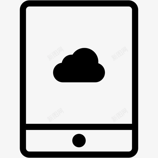 云设备显示器图标svg_新图网 https://ixintu.com ipad 云 平板电脑 平板电脑vol1 技术 显示器 设备