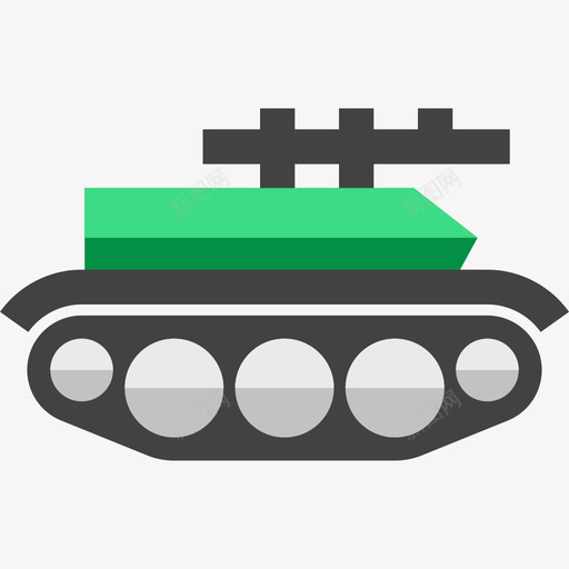 坦克武器5扁平图标svg_新图网 https://ixintu.com 坦克 扁平 武器5