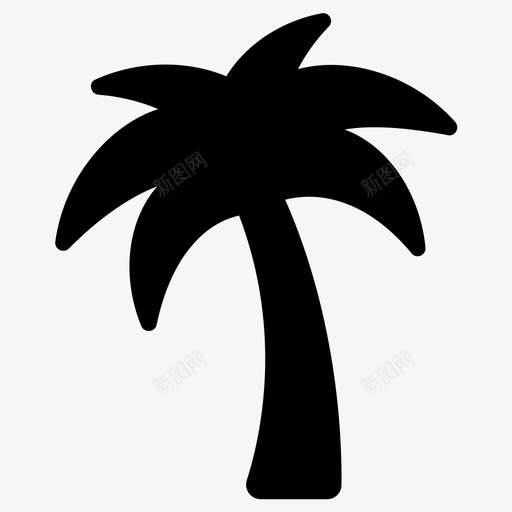 棕榈树椰子树热带图标svg_新图网 https://ixintu.com 棕榈树 椰子树 热带