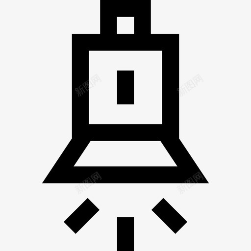 聚光灯电影院轮廓直线图标svg_新图网 https://ixintu.com 电影院轮廓 直线 聚光灯