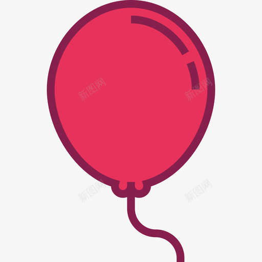 气球生日派对8线性颜色图标svg_新图网 https://ixintu.com 气球 生日派对8 线性颜色