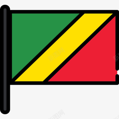 刚果共和国国旗收藏2桅杆图标图标
