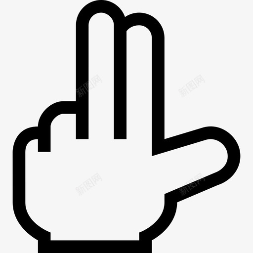 触摸两个手指双手势图标svg_新图网 https://ixintu.com 两个手指 双 小 手 手势 触摸两个手指