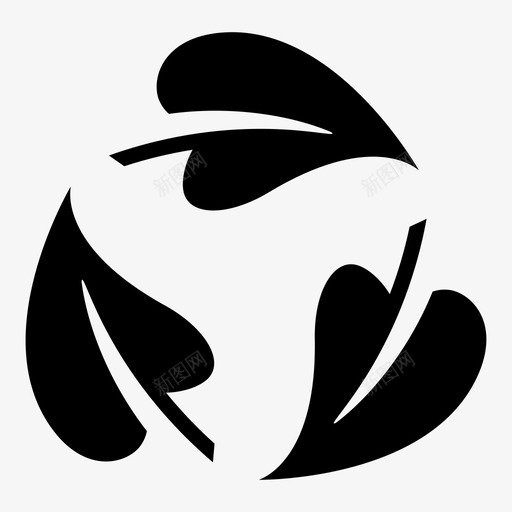生态生态循环树叶图标svg_新图网 https://ixintu.com 可持续性 树叶 生态 生态循环