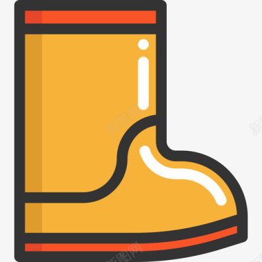 雨靴秋季元素5线条色图标图标
