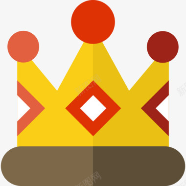 皇冠派对元素4扁平图标图标