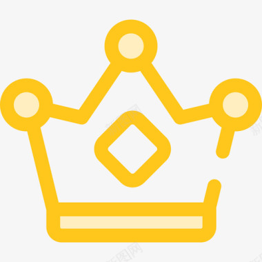 皇冠生日派对10黄色图标图标