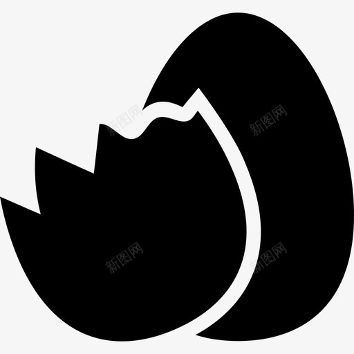 鸡蛋食物图标集合填充svg_新图网 https://ixintu.com 填充 食物图标集合 鸡蛋