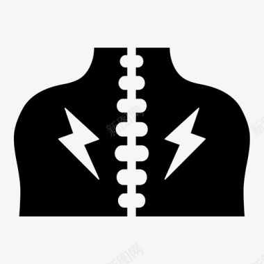 背痛脊柱颈部疼痛图标图标
