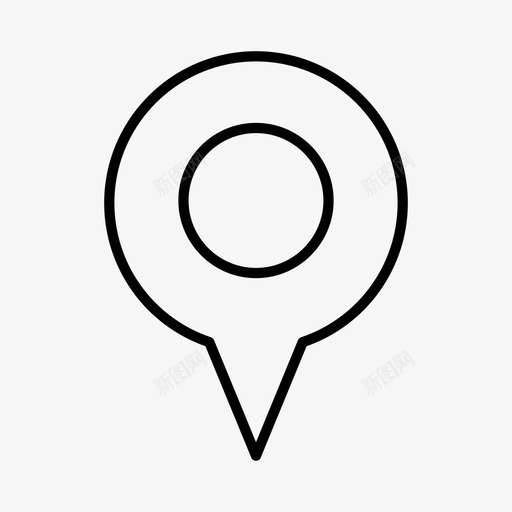 定位销方向地图图标svg_新图网 https://ixintu.com 地图 定位销 导航 方向 标志