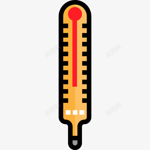 温度计健康和医疗9线性颜色图标svg_新图网 https://ixintu.com 健康和医疗9 温度计 线性颜色