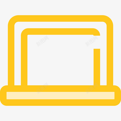 笔记本电脑教育3黄色图标svg_新图网 https://ixintu.com 教育3 笔记本电脑 黄色