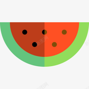 西瓜食品套装2扁平图标图标