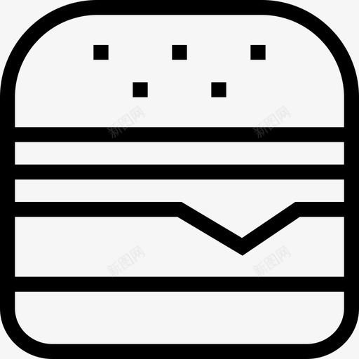 汉堡烧烤系列直系图标svg_新图网 https://ixintu.com 汉堡 烧烤系列 直系
