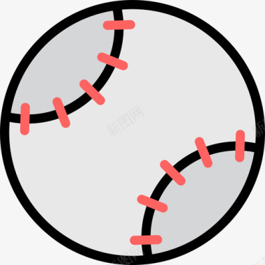 棒球运动线条颜色线条颜色图标图标
