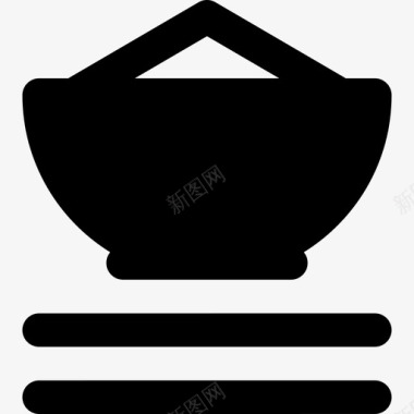 米饭餐厅精选填充图标图标
