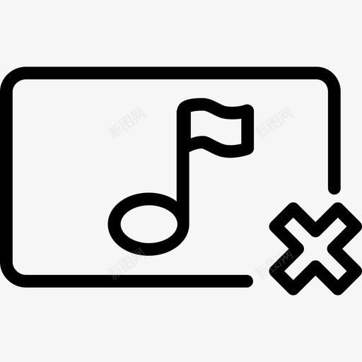 音频音乐声线性图标svg_新图网 https://ixintu.com 线性 音乐声 音频