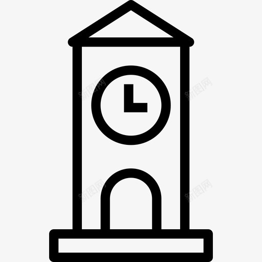 时钟建筑汇编线性图标svg_新图网 https://ixintu.com 建筑汇编 时钟 线性