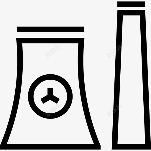 核电站科学2线性图标svg_新图网 https://ixintu.com 核电站 科学2 线性