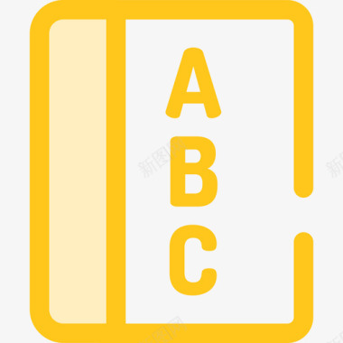 Abc学校系列3黄色图标图标