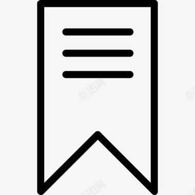 书签基本要素线性图标图标