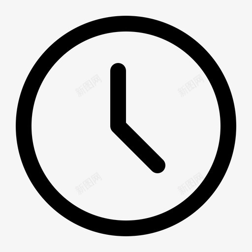 时钟圈指针时间图标svg_新图网 https://ixintu.com 挂钟 指针 时钟圈 时间 用户界面线图标集 计时