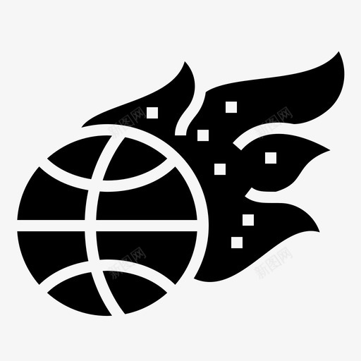 燃烧球篮球图标svg_新图网 https://ixintu.com 火 燃烧 球 篮球 篮球贴纸 篮球雕文 运动