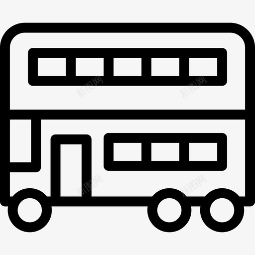 巴士暑假系列直线型图标svg_新图网 https://ixintu.com 巴士 暑假系列 直线型