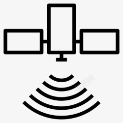 科技专线卫星gps抛物线图标高清图片