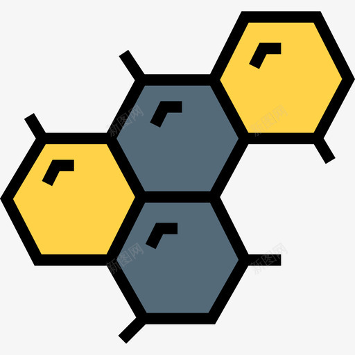 分子科学3线性颜色图标svg_新图网 https://ixintu.com 分子 科学3 线性颜色