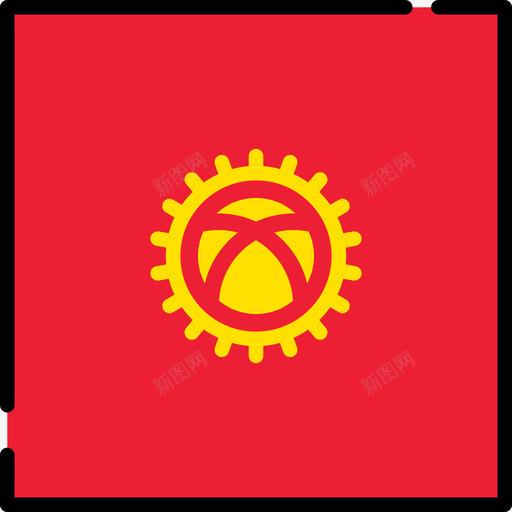 吉尔吉斯斯坦国旗收藏3方形图标svg_新图网 https://ixintu.com 吉尔吉斯斯坦 国旗收藏3 方形