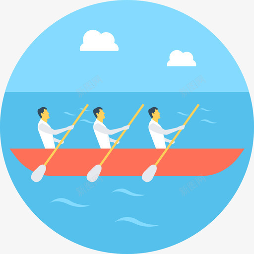 划船团队合作和组织循环图标svg_新图网 https://ixintu.com 划船 团队合作和组织 循环