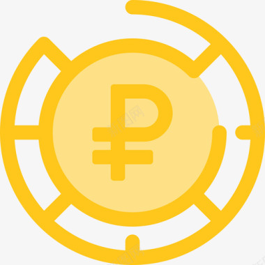 卢布货币要素5黄色图标图标