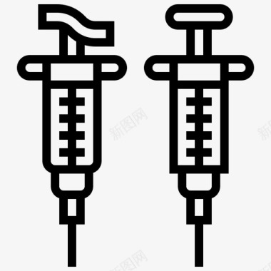 注射器护理健康图标图标