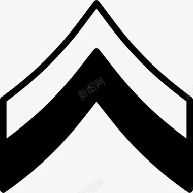 雪佛龙陆军徽章3填充图标图标