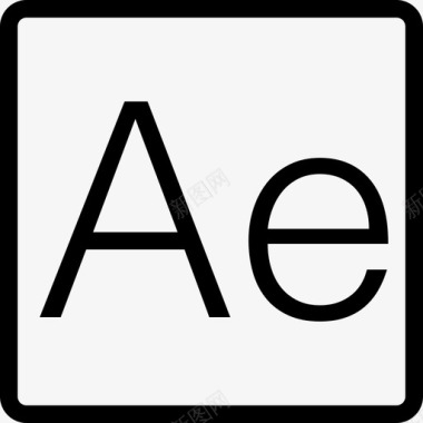 AE文件类型线性图标图标
