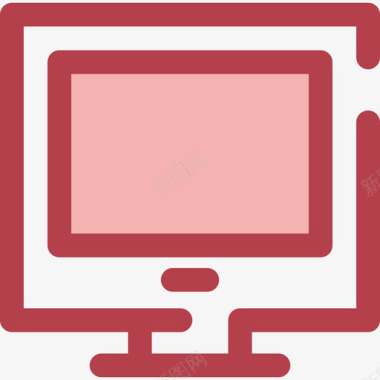 电脑电子14红色图标图标
