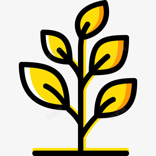 植物农业3黄色图标svg_新图网 https://ixintu.com 农业3 植物 黄色