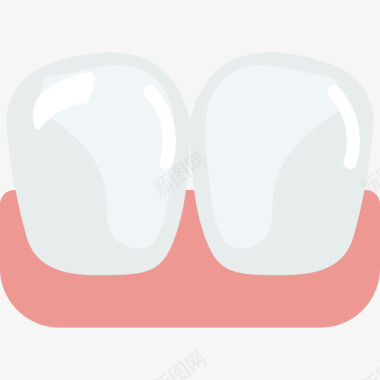 牙齿医疗声明扁平图标图标