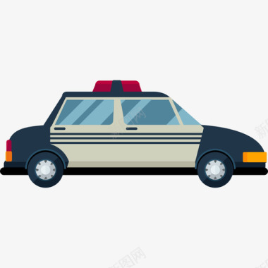 警车交通工具3平车图标图标