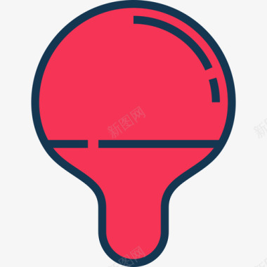 乒乓球运动6线颜色图标图标