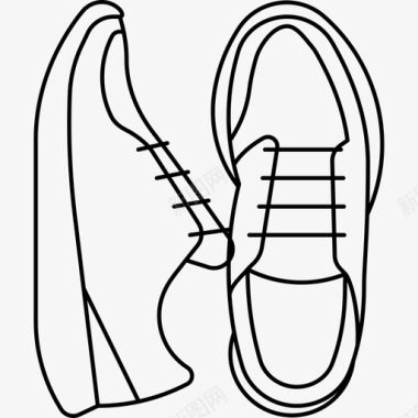 运动鞋杂项系列浅圆形图标图标