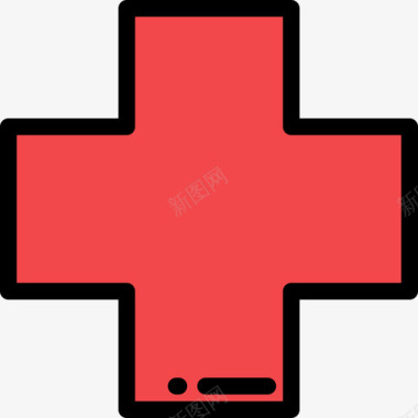 红十字医学元素颜色2线性颜色图标图标