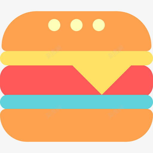 汉堡食品和餐厅元素扁平图标svg_新图网 https://ixintu.com 扁平 汉堡 食品和餐厅元素