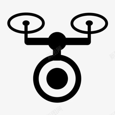 无人机飞机直升机图标图标